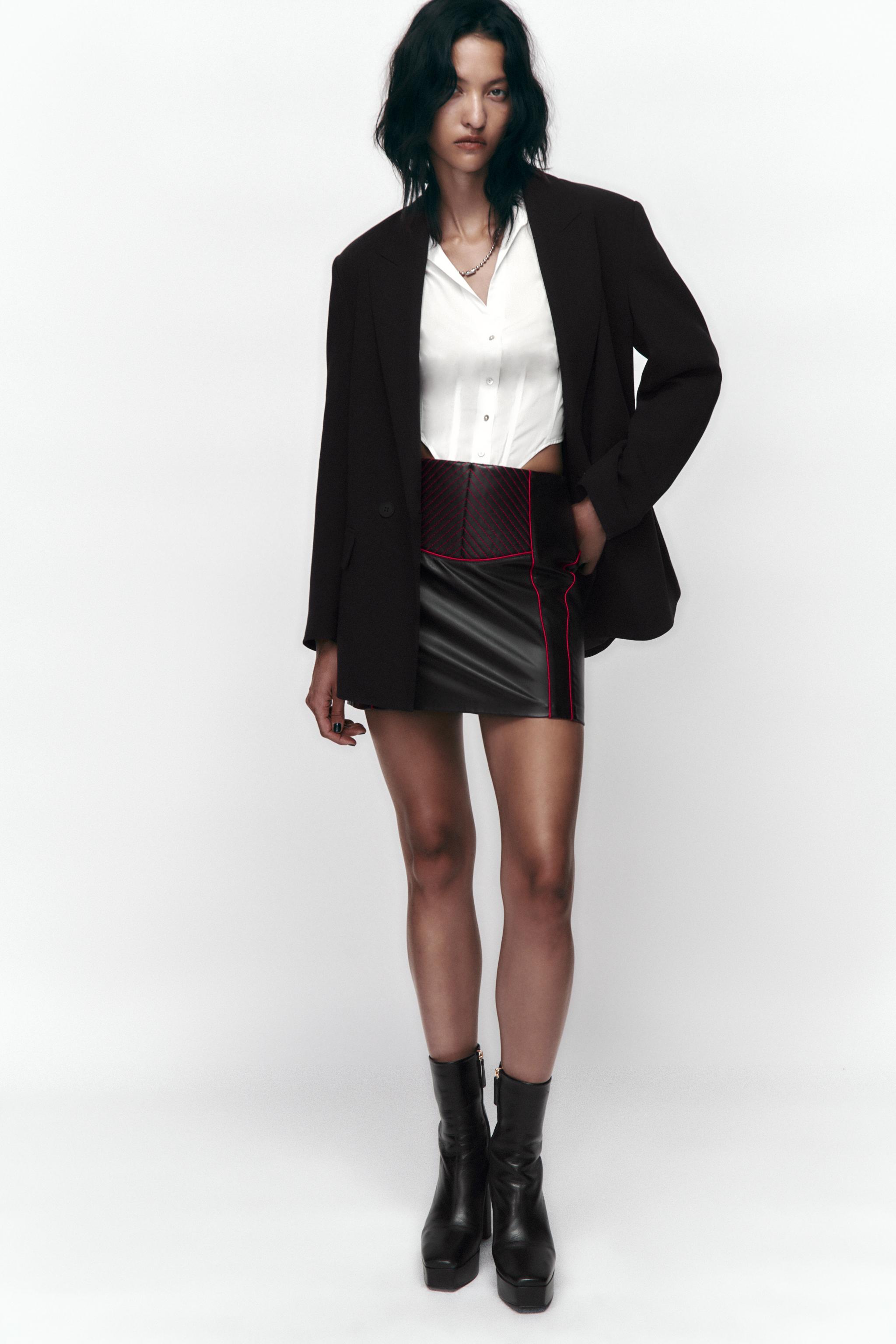 FAUX LEATHER MINI SKIRT Black ZARA United States